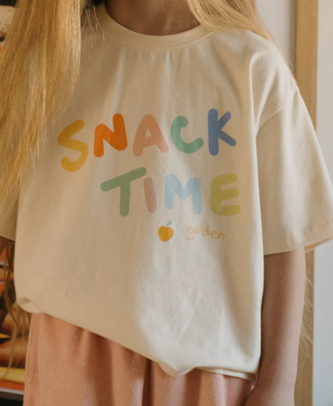 Snack Time Mid Sleeve Tee - Buttercream