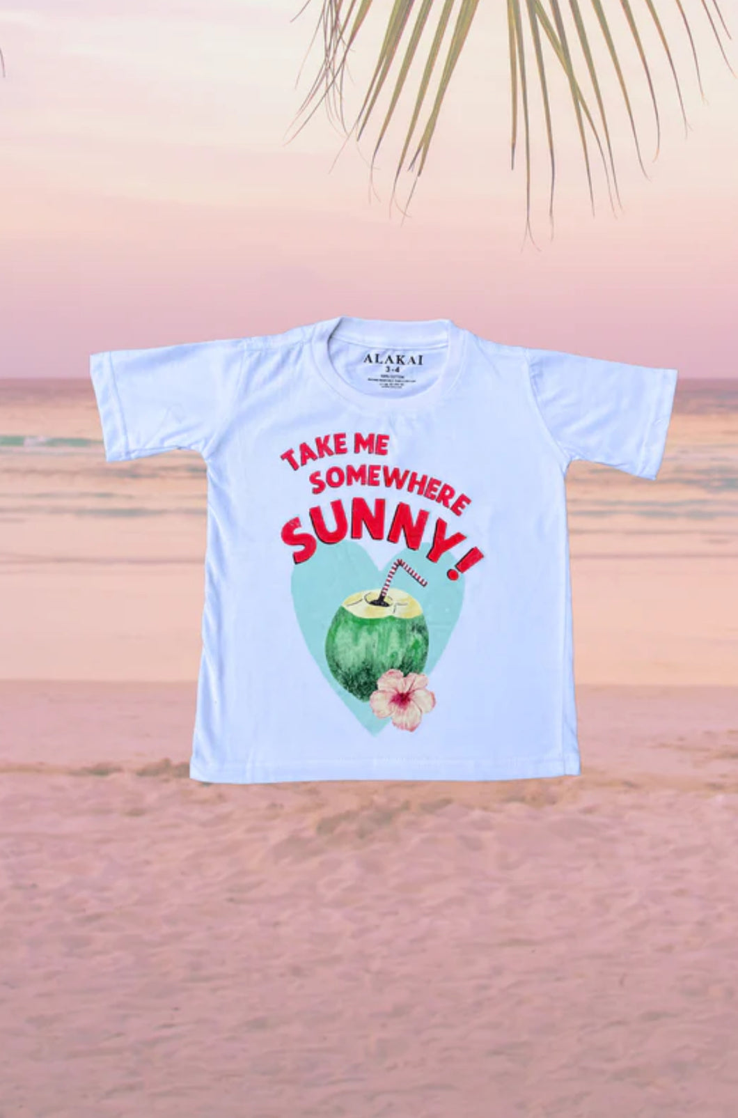 Take Me Somewhere Sunny T-shirt - White