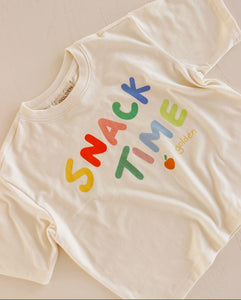 Snack Time Mid Sleeve Tee - Buttercream