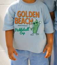 Load image into Gallery viewer, Golden Beach Mid Sleeve Tee - Palm Blue