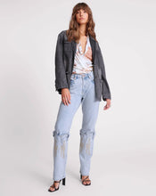 Load image into Gallery viewer, WORN BLACK DENIM BOYFRIEND BLAZER