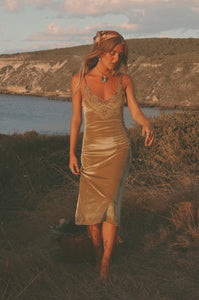 Hendrix Midi Dress - Golden Olive